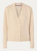 Tommy Hilfiger Fijngebreid vest met gemêleerd dessin en V-hals