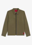 HUGO Oversized-fit overshirt van canvas van een katoenmix