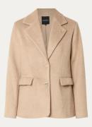 NIKKIE Oslo blazer in wolblend met klepzakken en schoudervulling
