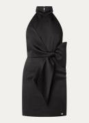 NIKKIE Omahah mini jurk van satijn met strikdetail