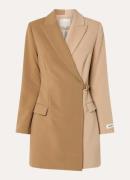 JOSH V Fayollah mini blazerjurk met ceintuur en schoudervulling