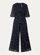 Joseph Ribkoff Wide fit jumpsuit met stippenprint