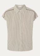 OPUS Famella blouse met streepprint