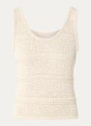 SAMSØE SAMSØE Sanettie grofgebreide top in katoenblend