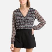 Blouse imprimée, col V