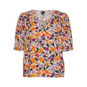 Blouse imprimée, col V