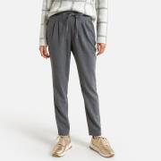 Pantalon, aspect flanelle gris chiné