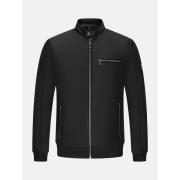 Blouson zippé col motard