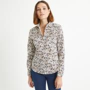 Chemise imprimé floral, manches longues