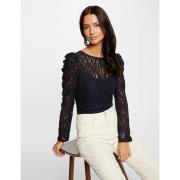 Blouse col rond, manches longues