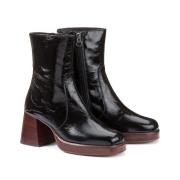 Bottines en cuir brillant Brigand