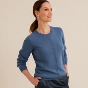 Pull en laine d'agneau, col rond, en fine maille