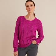 Pull col rond, en fine maille pointelle