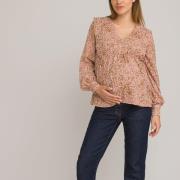 Blouse de grossesse col v imprimé floral