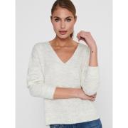 Pull col V, maille mousseuse