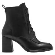 Bottines lacées à talons, cuir