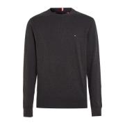 Pull col rond en coton pima et cachemire