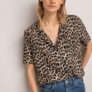 Chemise imprimé animalier, manches courtes