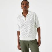 Pull col polo, en fine maille pointelle