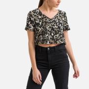 T-shirt crop imprimé