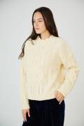 Pull col rond grosse maille