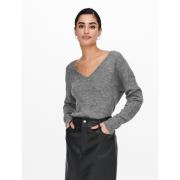 Pull col V, maille mousseuse