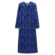 Robe droite imprimé floral, longue