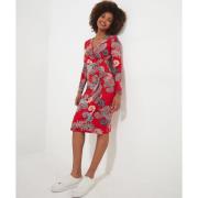 Robe col V en jersey imprimé paisley