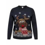 Pull motif Noël devant, col rond