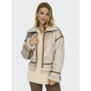 Blouson en simili, col sherpa