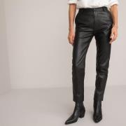 Pantalon droit en cuir