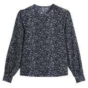 Blouse col rond imprimé, manches longues