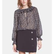 Blouse manches longues voile imprimé