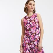 Top sans manches à nouer au dos, imprimé floral