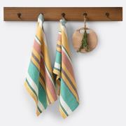 Lot de 2 torchons en coton lav tissé-teint, Antika