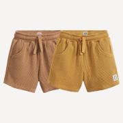 Lot de 2 shorts en maille nid d'abeille