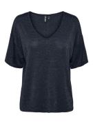 T-shirt oversized à fines rayures brillantes