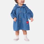 Robe à manches longues en denim léger