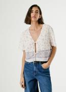 Blouse manches courtes avec nœuds