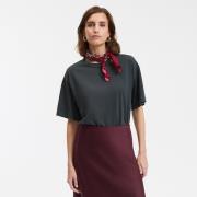 T-shirt loose, col rond, manches courtes