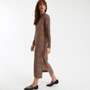 Robe droite imprimé animalier, longue