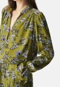 Blouse imprimé floral col V, manches longues