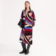 Robe droite, imprimé graphique, longue