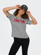 T-shirt rayé message amour