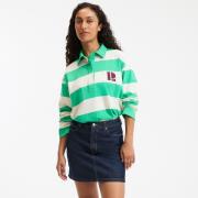 T-shirt rayé col polo, manches longues