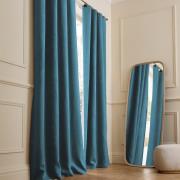 Rideau lin lavé occultant, passants cuir, Private