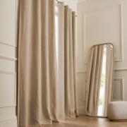 Rideau lin lavé occultant, œillets, Private