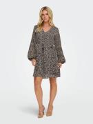 Robe encolure v, imprimé floral