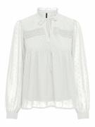 Blouse fluide, col montant
